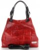 Bőr táska shopper bag Vittoria Gotti piros V692754